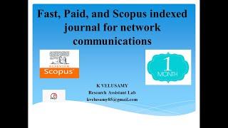 Scopus indexed journal || fast publications || paid journals || SCI / SCIE indexed journal