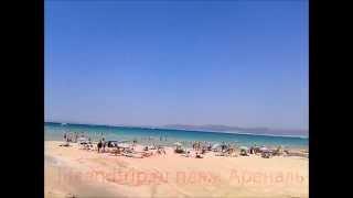 загораем на пляже Майорки, Ареналь, Майорка Mallorca L'Arenal beach