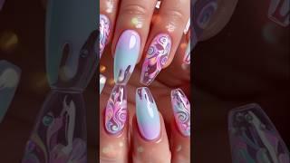 Marble jelly Nail art | Latest  spring nails ideas #nails #nailart #spring  #shorts #marble #jelly
