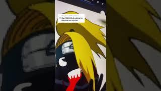 Let’s Draw Naruto’s Deidara and Marvels Venom! ANIME time! #shorts #tiktok