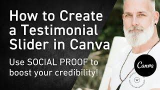 How to Create a Testimonial Slider in Canva - social proof on your sales page!