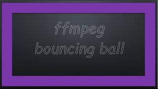 ffmpeg,  how to use ffmpeg overlay filter , bouncing ball within window inner border.