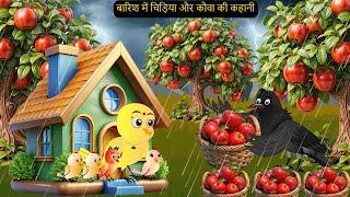 Barish-Kauwaye - Ghr Kahani Cartoon | New Rano Chidiya Wala Cartoon | Hindi Achi | Kalu Chidiya Ghar