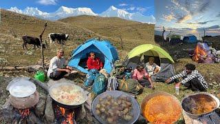 7 Days Survival Challenge Outdoor Camping in Lake Side Ep-2 Pork Curry Rice Cooking in Nepali Style