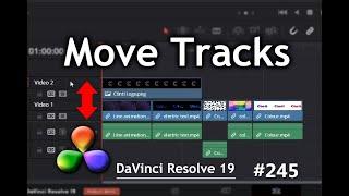 DaVinci Resolve Tutorial: How To Move Tracks On The Edit Timeline