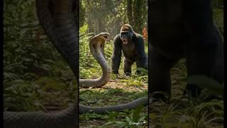 Venom VS Muscle — battle to the death #wildlife #animals #gorilla #venomsnake