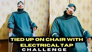 Tied Up on Chair With White Electrical Tape Challenge | New Abaya is Here| #aqsaadil #gag #challenge