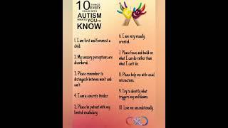 10 things every child with autism wants you to know