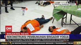 Para Tersangka Melakukan Rekonstruksi Pembunuhan Brigadir Yosua