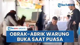 Viral Video Sekelompok Massa Obrak-abrik Warung Makan di Garut yang Buka di Siang Hari saat Puasa