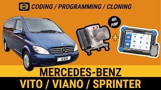 How to Code Program Clone ABS Pump ESP Module Mercedes Viano/Vito W639 Sprinter Crafter TOPDON OM646