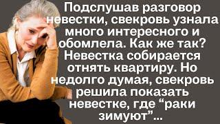 Подслушав разговор невестки, свекровь узнала много интересного и обомлела. Как же так? Невестка...