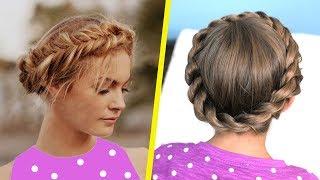 How to Crown Dutch Twist Braid  on Medium Hair | Updo Hairstyle