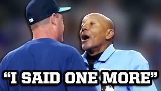 Umpire CB Bucknor tells Mariners catcher Cal Raleigh no more warm up pitches, a breakdown