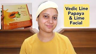 Best Facial Kit For Tanned Skin, Blemishes and Pigmentation | Vedic Line Papaya & Lime Facial ||