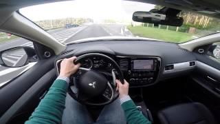 Mitsubishi Outlander PHEV plug-in hybrid 2014 POV test drive GoPro