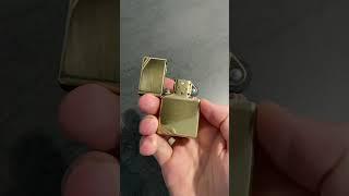 Zippo lighter High Polish Brass Vintage with Slashes