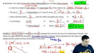 Conservation of Energy in Rolling Motion