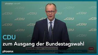 Pressekonferenz der CDU zum Ergebnis der Bundestagswahl am 24.02.25