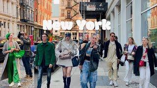 [4K]NYC Autumn WalkHappy Friday in SoHo of ManhattanBest Dining Spots | Oct 2022