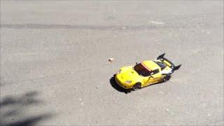 XO-1 Corvette C6 GT2 1/4 mile Speed Run #1 GPS 104mph 1/7 scale RC car