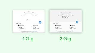 I tested 1 Gig vs 2 Gig using a speed test