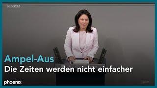 Annalena Baerbock zur Regierungserklärung von Olaf Scholz zur aktuellen Lage am 13.11.24