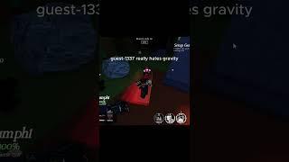 gravity defiant guest is so tuff  #roblox  #forsaken