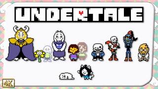 Undertale ⁴ᴷ Full Playthrough 100% (All Routes, All Dog Shrines, Special Credits dodged)