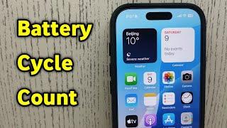 How To Check Battery Cycle Count in iPhone