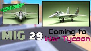 The MIG 29 is Coming to War Tycoon!