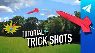 Paper Airplane Trick Shots and Tutorial — DEADLY ACCURATE Origami Missile — Easy to Fold + FLIES FAR