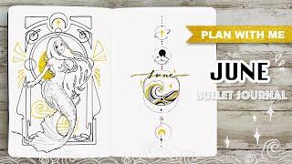 [PLAN WITH ME] Ocean Theme Bullet Journal | June 2020[DIGITAL SPREADS PRINTOUT offered]