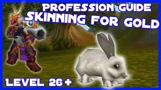 WoW Classic Skinning Guide - Between Lvl 25-60, Get Gold for your EPIC Mount! Best Spots Available!