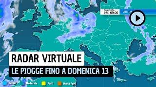 Radar Virtuale: le piogge fino al 13 ottobre