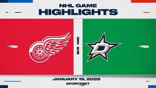 NHL Highlights | Red Wings vs. Stars - January 19, 2025