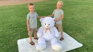 GIANT TEDDY BEAR STUFFED TOY, CREAM, 47 INCHES| MorisMos Stuffed Animals #stuffedanimals #plushtoys