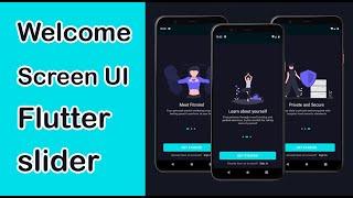 Welcome Screen Slider with SVG - Flutter UI - speed code