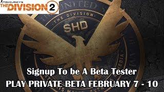 The Division 2 Beta Sign-up Released | Private Beta Begins February 7, 2019 | PS4, Xbox One & PC