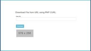 Download File from URL using PHP CURL