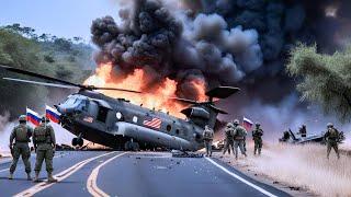 8 Minutes Ago! Russian anti air missiles down 22 US CH-47 helicopters carrying 1300 British troops