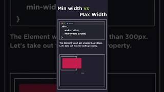 Min width vs Max width in CSS #css #coding