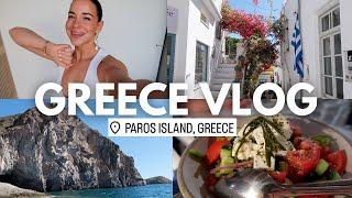 PAROS GREECE TRAVEL VLOG: renting an ATV, boat tour day,  I got sick, and so much more!