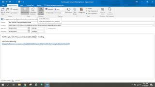 Scheduling a Zoom in Outlook