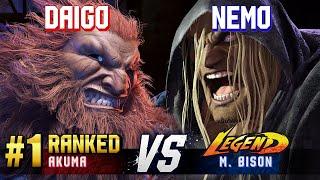 SF6 ▰ DAIGO (#1 Ranked Akuma) vs NEMO (M.Bison) ▰ High Level Gameplay