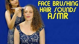 Super Curly Hair Sounds and Face Brushing ASMR w/ Corrina Rachel And Lori