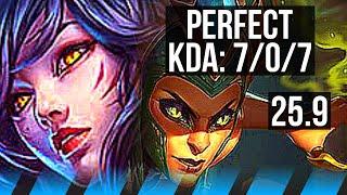 AHRI vs CASSIOPEIA (MID) | 7/0/7, Godlike | KR Diamond | 25.9