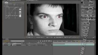 Замена цвета глаз в видео. After Effects