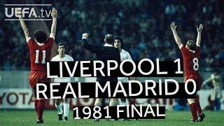 KENNEDY, DALGLISH, SOUNESS: LIVERPOOL 1-0 REAL MADRID, 1981 EUROPEAN CUP FINAL