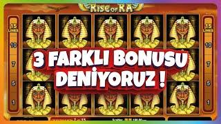 #EGT SLOT OYUNLARI RISE OF RA VURGUN PEŞİNDE 3 FARKLI BONUSU DENEDİK#slotoyunları #casino #slot